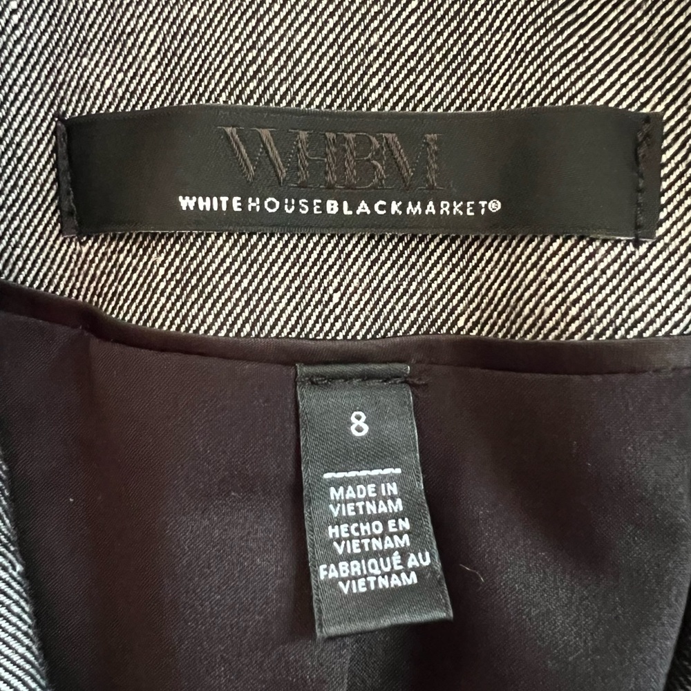 White House Black Market Cropped Linen Blend Studio Blazer 8 - Picture 14 of 14